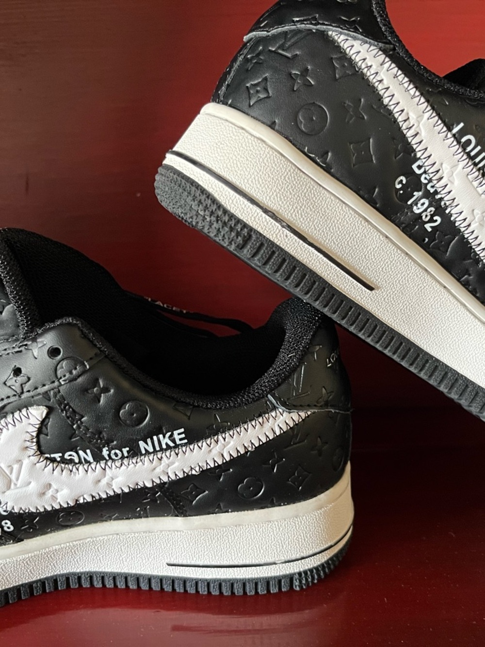 Black Low-Top Sneaker with White Tag Detail